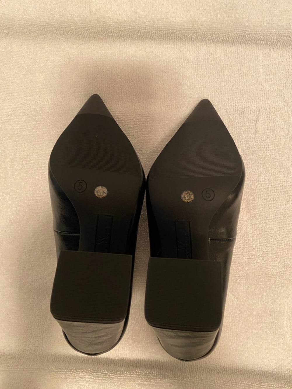 Worthington Black Pointed Toe Block Heel Pumps - Glossy Finish…size 5 M - Picture 6 of 10